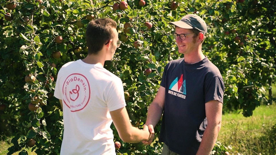 Maxime et Damien, premier agriculteur partenaire de BioDemain